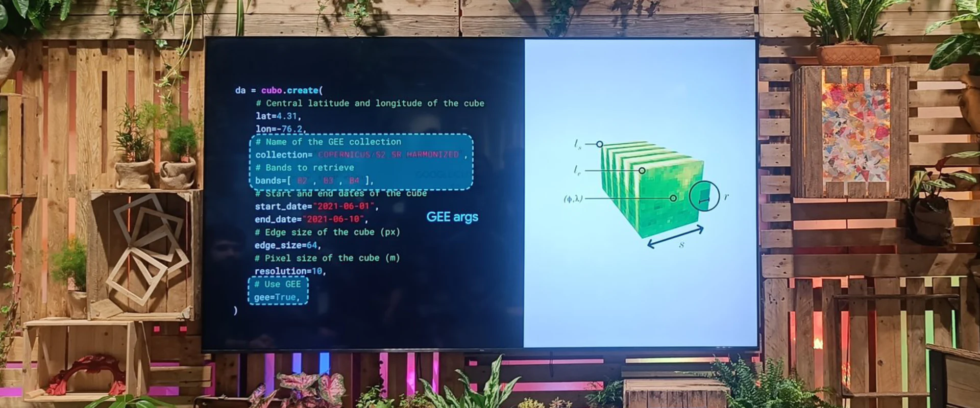 David presenting cubo at Google